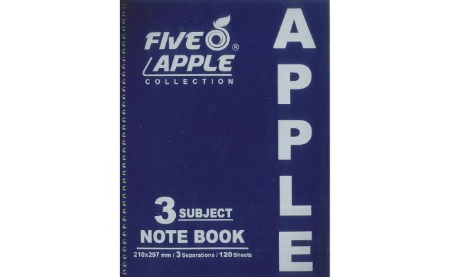 Apple Note Book A5 2 subject